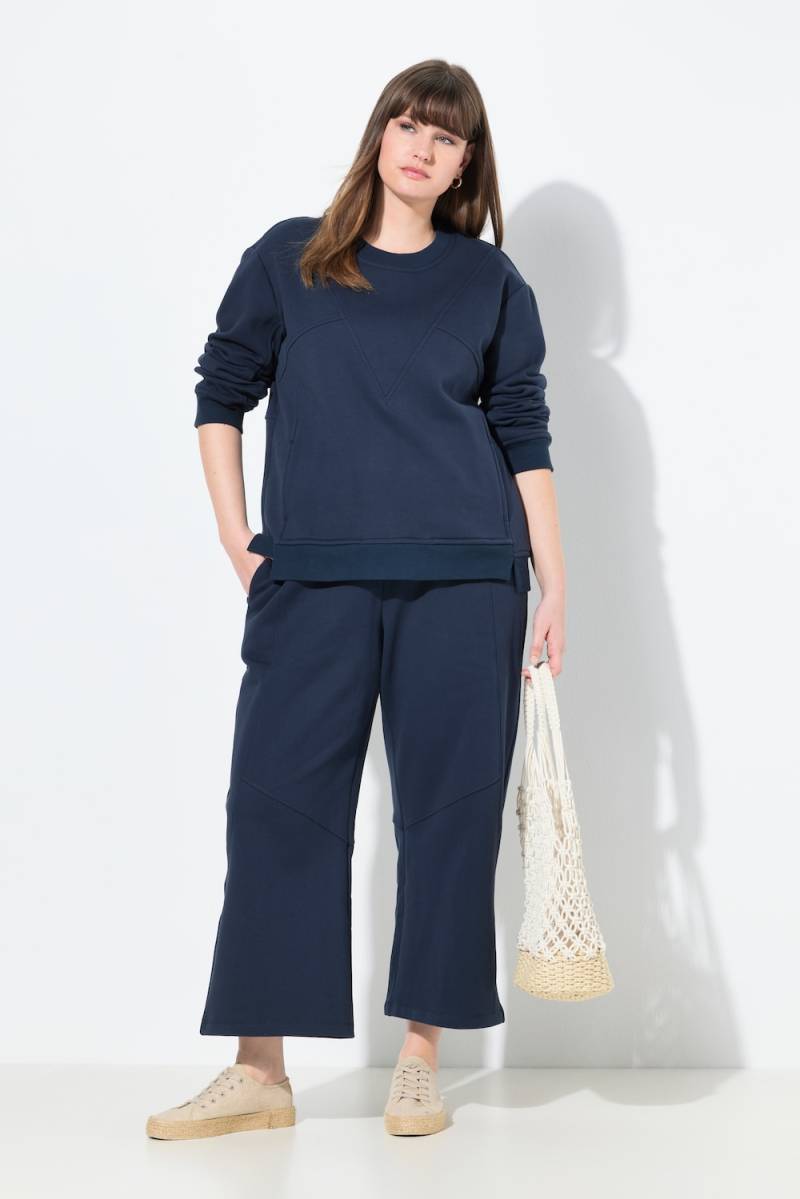 Große Größen Sweat-Culotte, Damen, blau, Größe: 46/48, Baumwolle, Ulla Popken von PURE