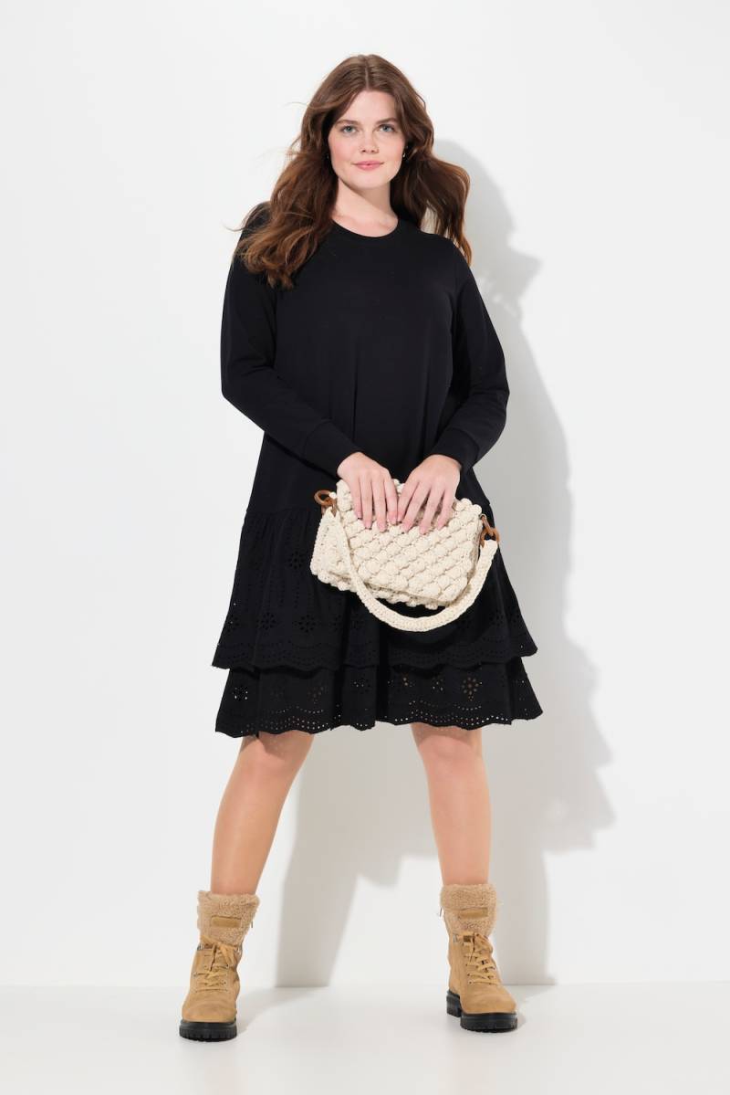 Große Größen Sweatkleid, Damen, schwarz, Größe: 50/52, Baumwolle, Ulla Popken von PURE