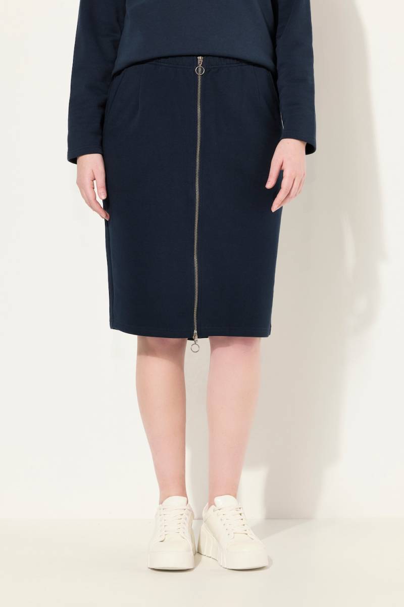 Große Größen Sweatrock, Damen, blau, Größe: 54/56, Baumwolle, Ulla Popken von PURE