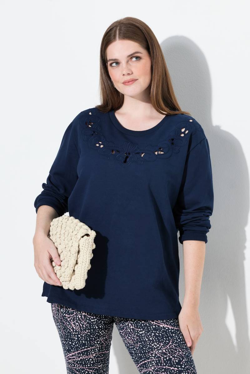 Große Größen Sweatshirt, Damen, blau, Größe: 42/44, Baumwolle, Ulla Popken von PURE