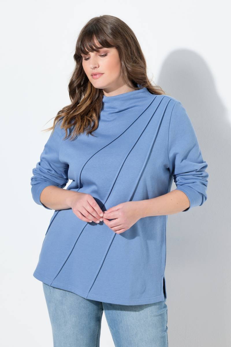 Große Größen Sweatshirt, Damen, blau, Größe: 46/48, Baumwolle, Ulla Popken von PURE