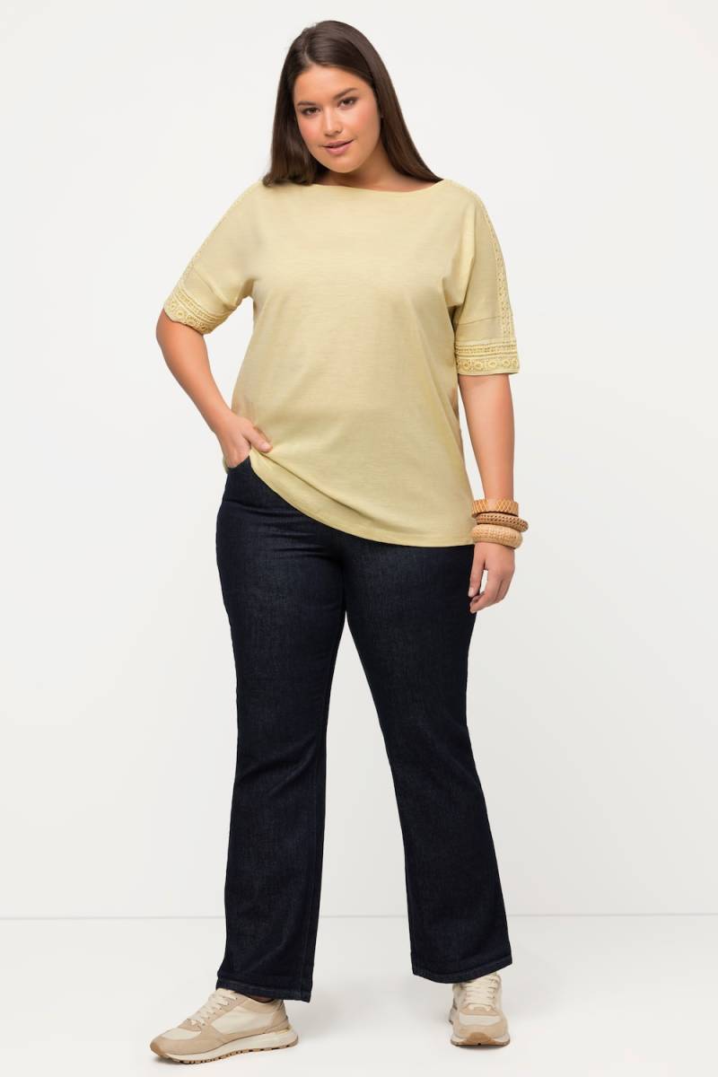 Große Größen T-Shirt, Damen, beige, Größe: 46/48, Baumwolle, Ulla Popken von PURE