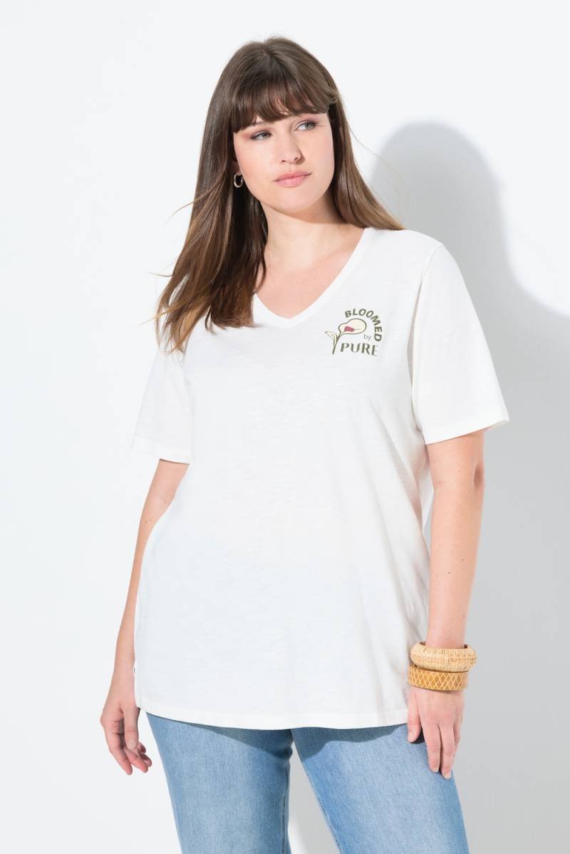 Große Größen T-Shirt, Damen, beige, Größe: 54/56, Baumwolle, Ulla Popken von PURE