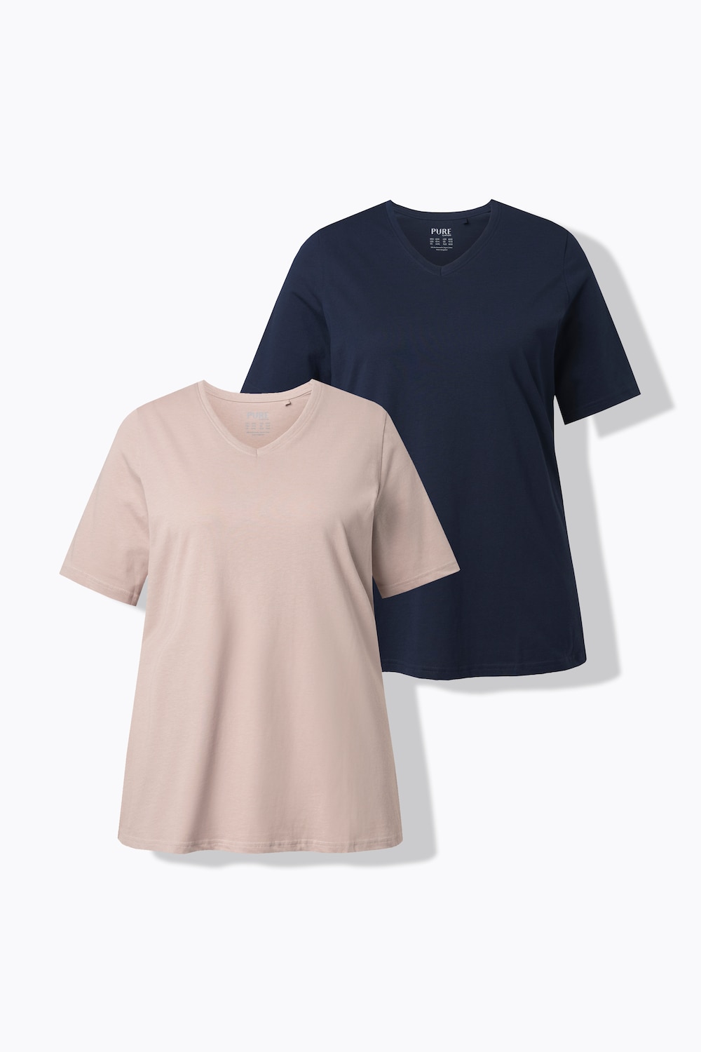 Große Größen T-Shirts, Damen, braun, Größe: 50/52, Baumwolle, Ulla Popken von PURE