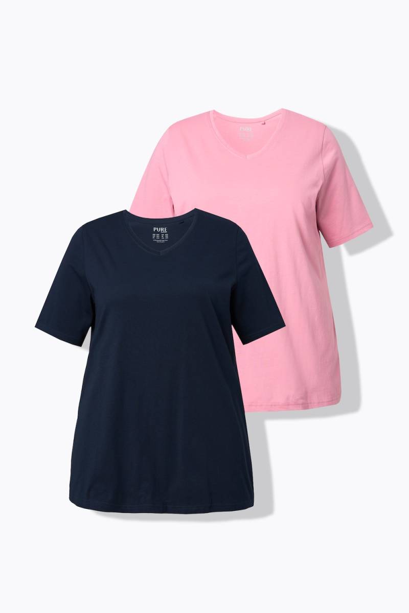 Große Größen T-Shirts, Damen, rosa, Größe: 42/44, Baumwolle, Ulla Popken Große Größen T-Shirts, Damen, rosa, Größe: 42/44, Baumwolle, Ulla Popken von PURE