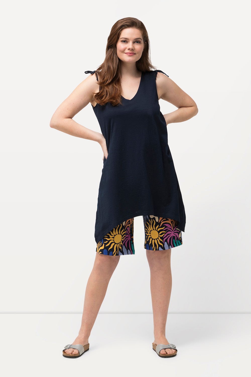 Große Größen Top, Damen, blau, Größe: 46/48, Baumwolle, Ulla Popken von PURE