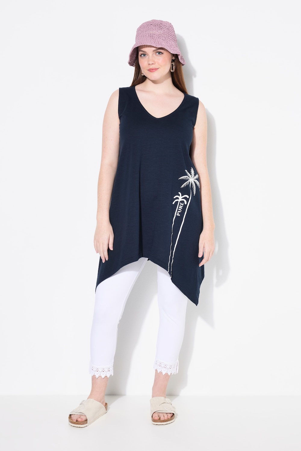 Große Größen Top, Damen, blau, Größe: 50/52, Baumwolle, Ulla Popken Große Größen Top, Damen, blau, Größe: 50/52, Baumwolle, Ulla Popken von PURE