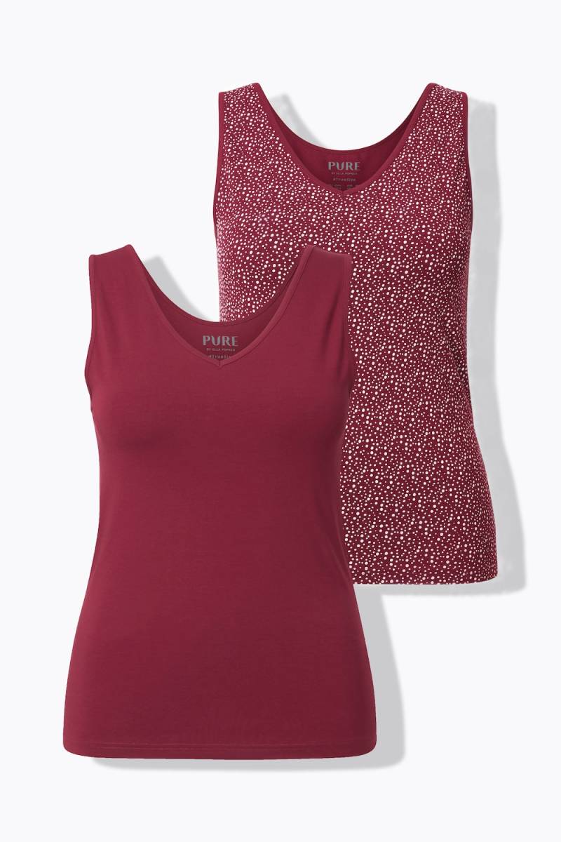 Große Größen Unterhemden, Damen, rot, Größe: 50/52, Baumwolle, Ulla Popken von PURE