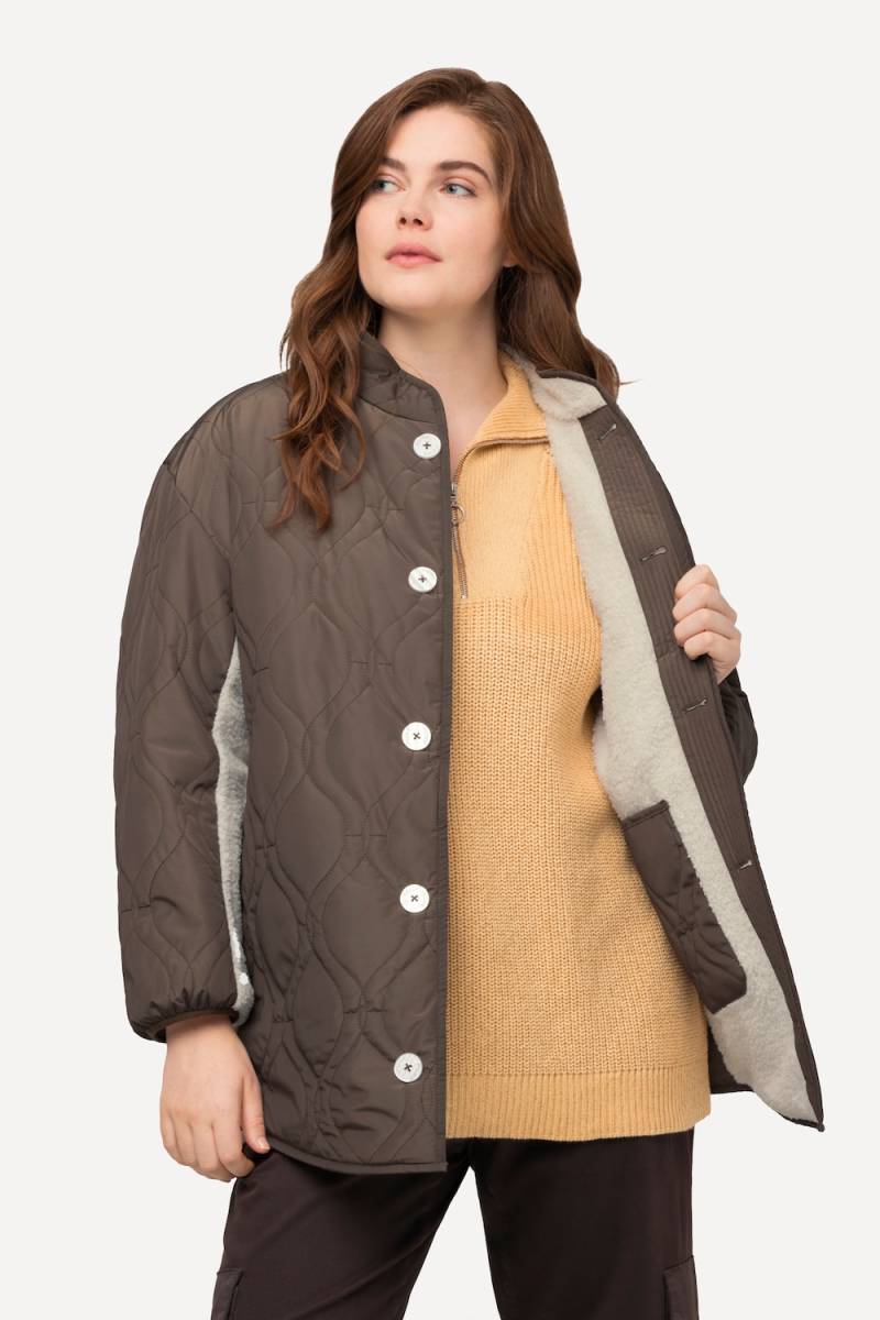 Große Größen Wendejacke, Damen, braun, Größe: 54/56, Polyester, Ulla Popken von PURE