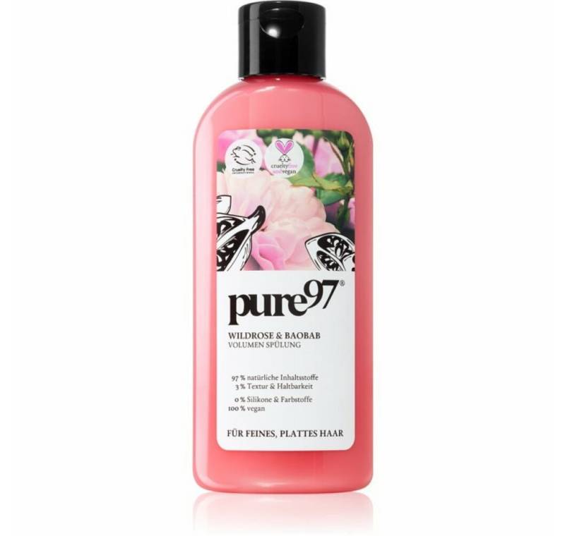 PURE97 Haarspülung Spülung Volumen Wildrose&Baobab, 200 ml PURE97 Haarspülung Spülung Volumen Wildrose&Baobab, 200 ml von PURE97