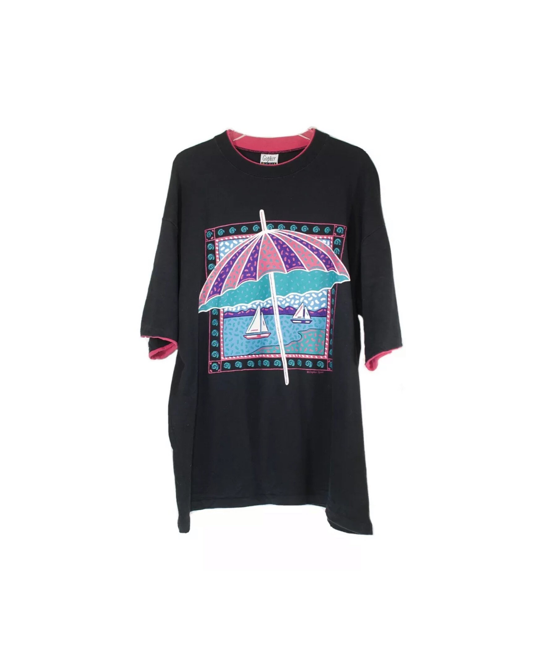 Gopher Sport Vintage 80Er Jahre Single Stitch Schwarz Rosa L Womenswear Gopher Sport Vintage 80Er Jahre Single Stitch Schwarz Rosa L Womenswear von PURERETROFASHION