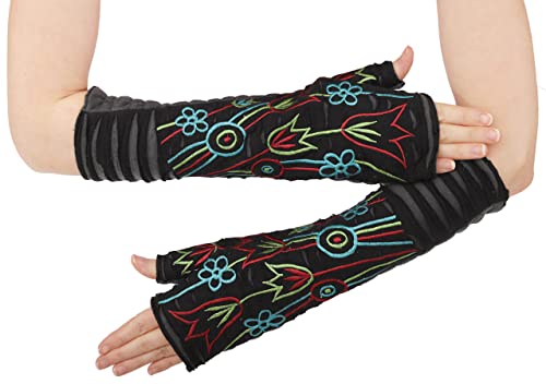 PUREWONDER Damen Armstulpen Pulswärmer Handstulpen hw15 Schwarz von PUREWONDER