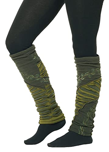 PUREWONDER Damen Stulpen Beinstulpen Beinwärmer Modell Nr. 26 Grün von PUREWONDER
