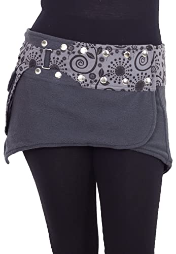 PUREWONDER Damen Zipfel Wickelrock Nierenwärmer Cacheur sk22 Grau 2 von PUREWONDER