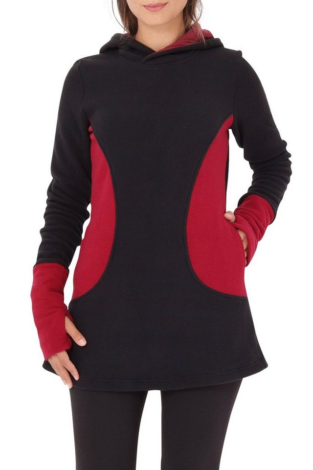 PUREWONDER Kapuzenpullover Fleece Kleid und Pullover dr12 mit Kapuze und Taschen von PUREWONDER