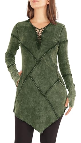 PUREWONDER Kleid A-Linie mit Zipfelkapuze dr3 Grün XL von PUREWONDER