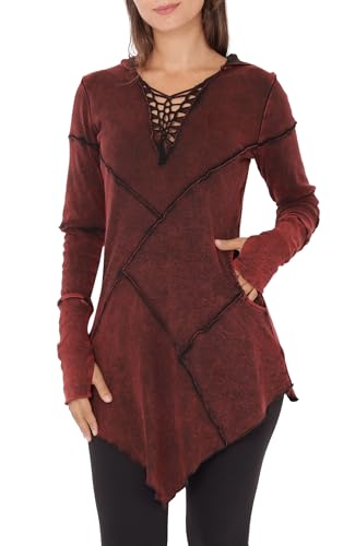 PUREWONDER Kleid A-Linie mit Zipfelkapuze dr3 Rot XL von PUREWONDER