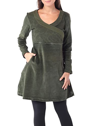PUREWONDER Kleid Alternatives Samtkleid dr36 Grün XXL von PUREWONDER