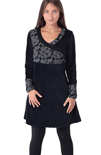 PUREWONDER Kleid Alternatives Samtkleid dr36 Schwarz L von PUREWONDER