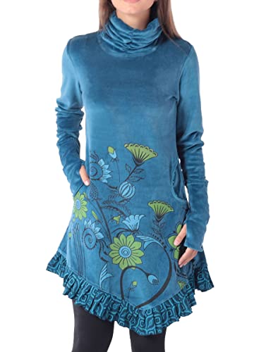 PUREWONDER Kleid aus Samt mit Kragen dr20 Blau XL von PUREWONDER