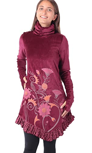 PUREWONDER Kleid aus Samt mit Kragen dr20 Rot M von PUREWONDER