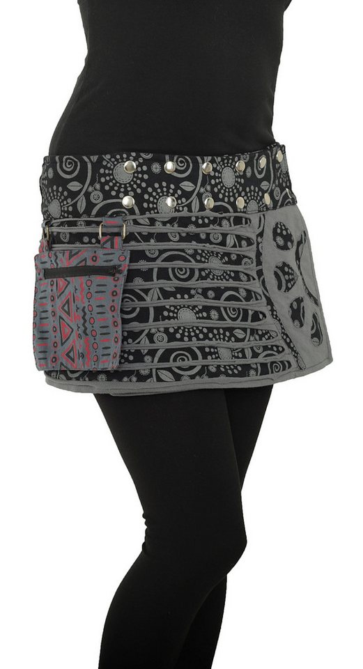 PUREWONDER Wickelrock Kurzer Damen Minirock, Cacheur und Wickelrock Nr. 24 Design 1 Baumwolle Einheitsgröße von PUREWONDER