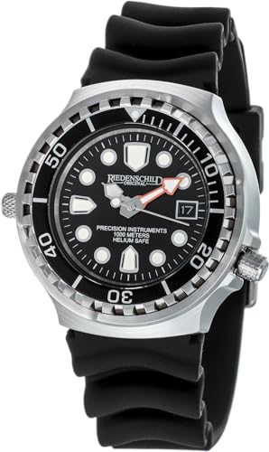 PUREgrey Army Watch Riedenschild Taucheruhr - 100 ATM/1000 Meter - Silikonband/schwarz von PUREgrey