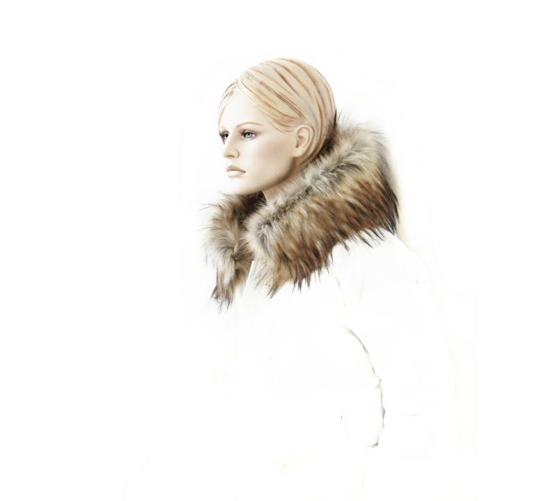 Fellstreifen, Kapuzenfell, Kapuzenrand, Kapuzenkragen, Besatz, Für Kragen & Ausschnitten Hochwertigem Webpelz, Fell-Pelz-Imitat, in Vielen Längen von PUREwovenFUR