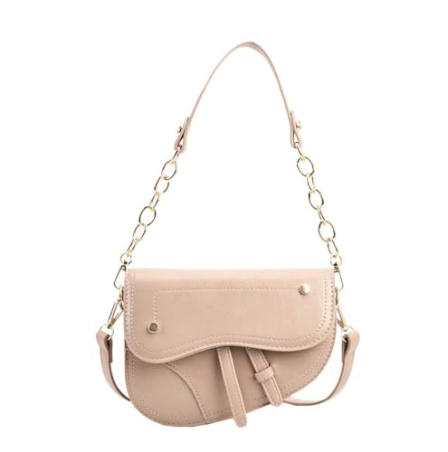 PURFANREE Damen Trendy Kleine Clutch Geldbörse Sattel Schultertasche Unterarm Handtasche Satchel Handtasche Crossbody Tasche, Hellkhaki, Einheitsgröße von PURFANREE
