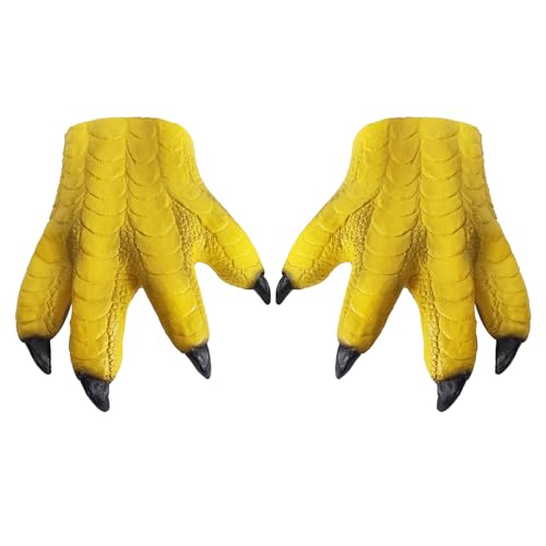 Halloween Horrific Demon Hand Gloves Adults Teens Funny Fancy Dress Party Cosplay Props Horror Teufel Costume Gloves, Vogelkralle, Einheitsgröße von PURFUN