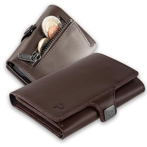 PURISTO® Bargeld-Tasche Erweiterung mit Münzfach für bestehendes KLIK Slim Wallet, Zusatz Austausch-Cover für Kartenhalter oder als Add-On mit RFID-Schutz von PURISTO