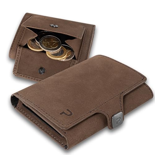 PURISTO® Bargeld-Tasche Erweiterung mit Münzfach für bestehendes KLIK Slim Wallet, Zusatz Austausch-Cover für Kartenhalter oder als Add-On mit RFID-Schutz von PURISTO