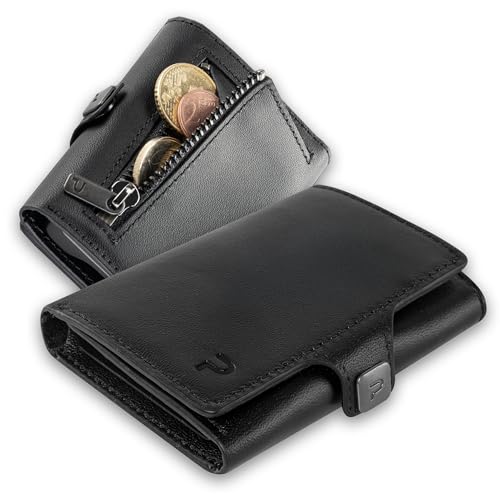 PURISTO® Bargeld-Tasche Erweiterung mit Münzfach für bestehendes KLIK Slim Wallet, Zusatz Austausch-Cover für Kartenhalter oder als Add-On mit RFID-Schutz von PURISTO