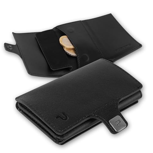 PURISTO® Bargeld-Tasche Erweiterung mit Münzfach für bestehendes KLIK Slim Wallet, Zusatz Austausch-Cover für Kartenhalter oder als Add-On mit RFID-Schutz von PURISTO