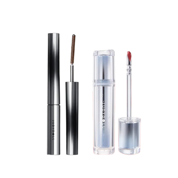 Judydoll - 3D Curling Eyelash Iron Mascara Curly - 2g - 02 Brown (1ea) + Ice Watery Lip Gloss - 2.4g - 09 Hawthorn Cold Brew... von Judydoll
