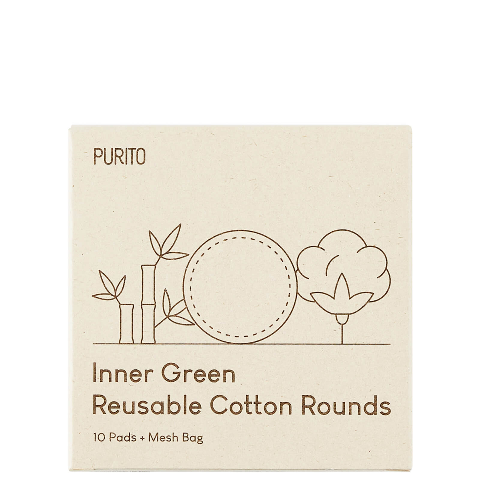 PURITO Inner Green Reusable Cotton Rounds 58g von PURITO