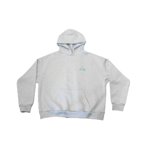 PURIZE® Premium Hoodie 2.0 - Grau mit dezenter Logo-Applikation - Baumwoll-Mix - Oversized-Fit - Lifestyle Streetwear für Genießer - Größe M von PURIZE