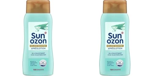 Sunozon Aprèslotion Melanin-Booster – 2er Pack (2 x 200 ml) – mit Bio-Aloe Vera – ohne Selbstbräuner – 24h Feuchtigkeitspflege nach dem Sonnenbaden – Purlife Sticker von PURLIFE BY DANA & LINDA