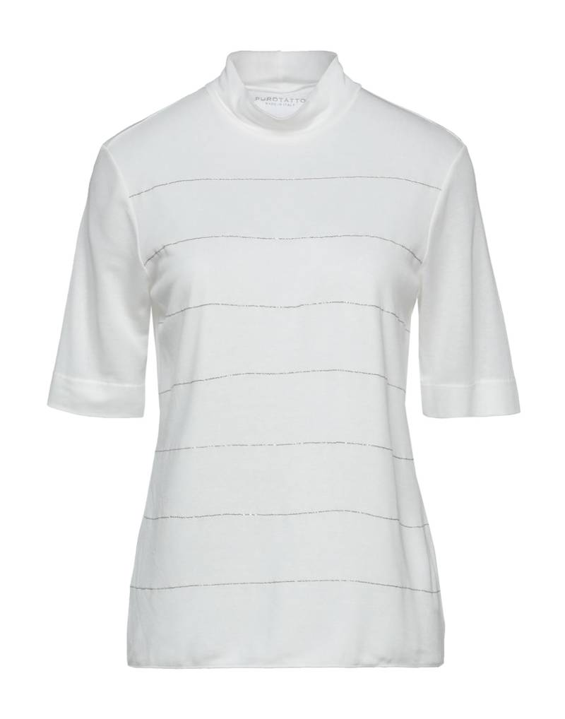 PUROTATTO Rollkragenpullover Damen Weiß von PUROTATTO