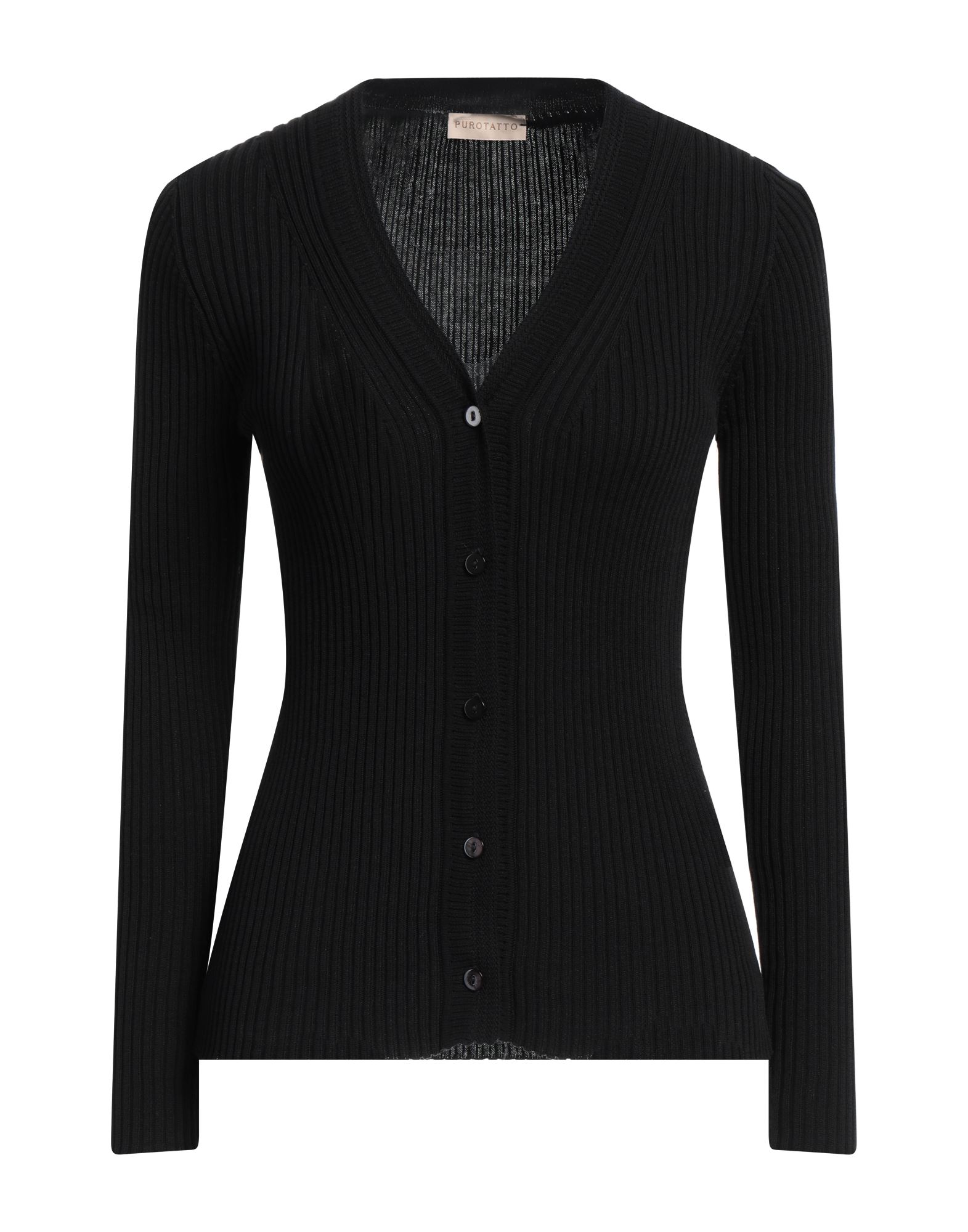 PUROTATTO Strickjacke Damen Schwarz von PUROTATTO