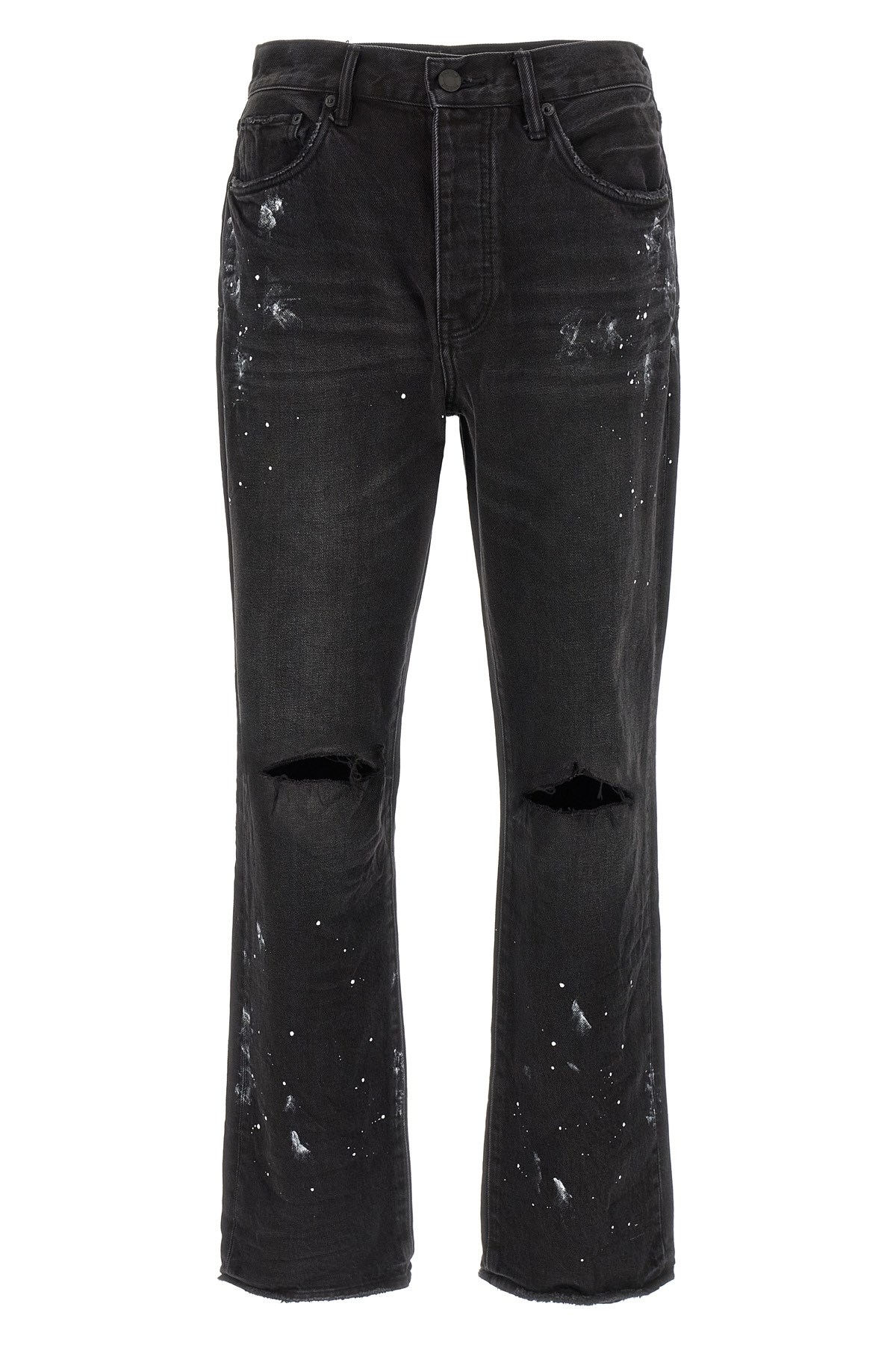 PURPLE Jeans "P011 Knee Slit Paint" von PURPLE