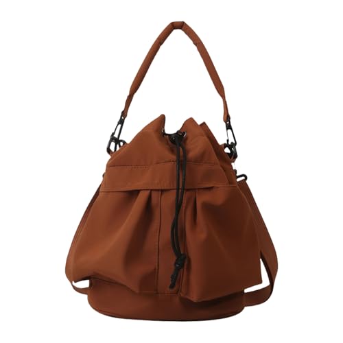 Elegante Schultertasche aus Oxford-Gewebe für Damen, mit geräumigem Design, Unterarm-Geldbörse für Arbeit oder Reisen, braun, 23*29.5cm von PURPLELILY