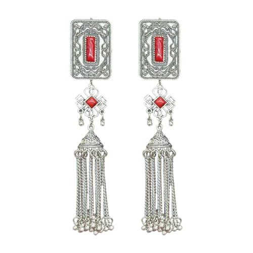 Elegantes Haar-Accessoire mit mongolischem Flair und fließenden Quasten, tragbar für Retro- und Ethno-Stile, Mode-Liebhaber von PURPLELILY