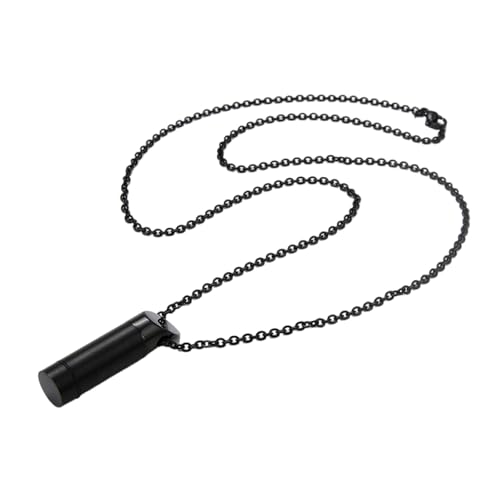 Openable Perfumes Bottle Pendant Necklace Portable Clavicle Chain Scent Jewelry For Travelers And Fashion Enthusiasts, 1.1*3.8cm, Edelstahl von PURPLELILY