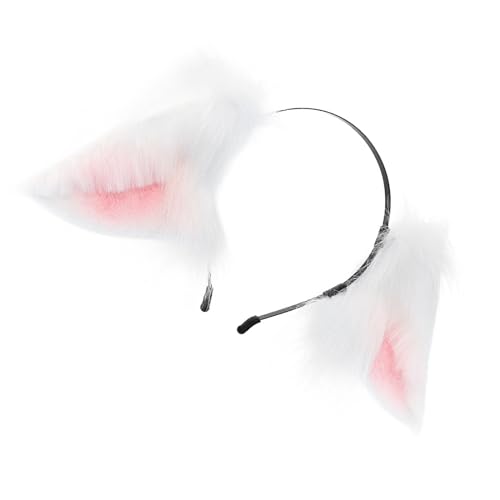 PURPLELILY Füchse Wolf Ohren Stirnband Kopfbedeckung Lange Pelzohren Stirnband Tier Pelzohren Haarreifen Halloween Cosplay Kostüm Geschenk Tier Pelzohren Haarreifen von PURPLELILY