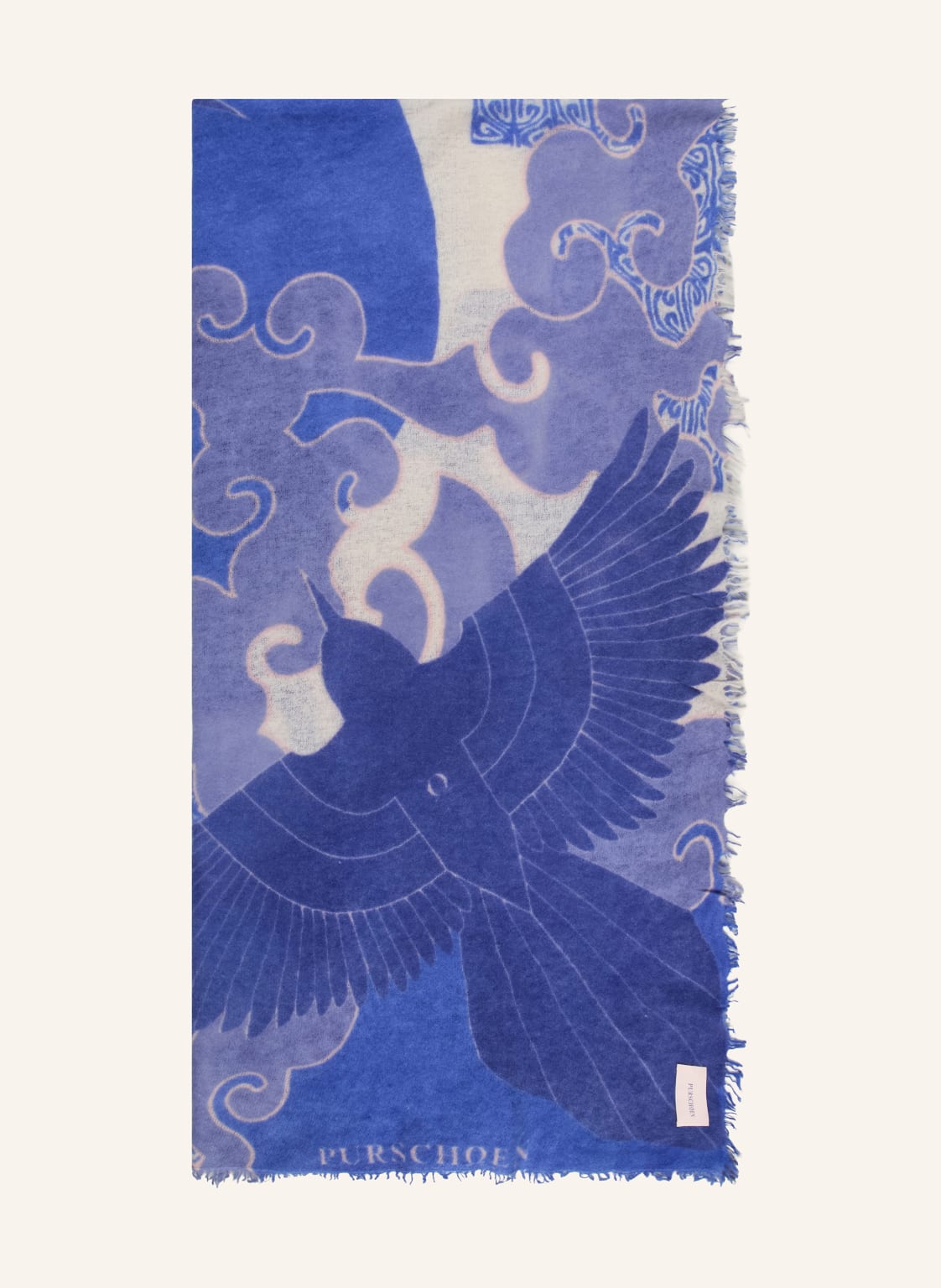 Purschoen Cashmere-Schal Himmelsflug blau von PURSCHOEN