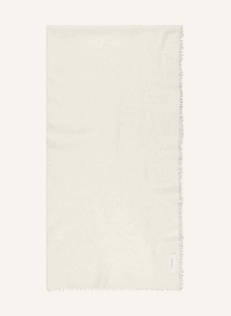 Purschoen Cashmere-Schal Mit Pailletten weiss von PURSCHOEN