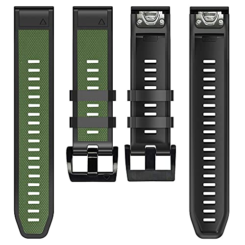 26 22 mm Silikon-Schnellverschluss-Uhrenarmband für Garmin Fenix 7X 7 6 6X Pro 5 5X Plus 3 HR Mk1 Easyfit Armband, For Instinct2, Achat von PURYN