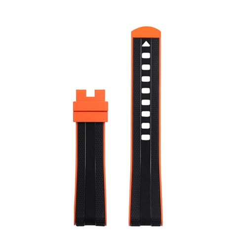 PURYN 20 mm zweifarbiges weiches Uhrenarmband aus Flüssigsilikon-Gummi für Omega-Armband für Seamaster 300 Armband mit gebogenem Ende, 20 mm, Achat von PURYN