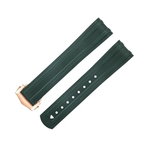 PURYN FKM Ersatzarmband für Omega-Armband für Seamaster 300 Tauchen, aus Fluorkautschuk, 20 mm, 20 mm, Achat von PURYN